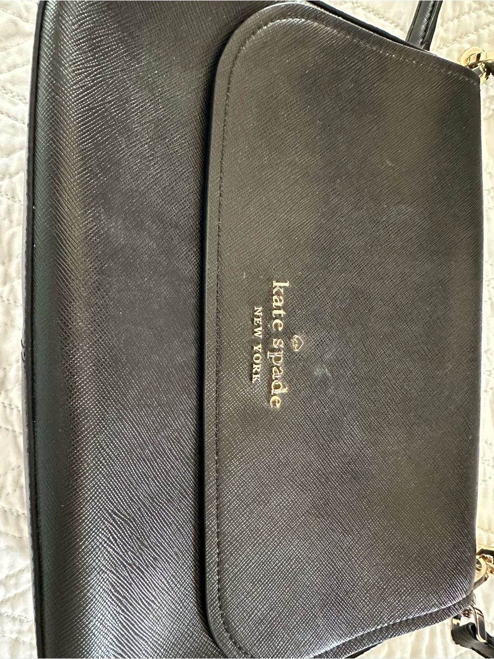 kate spade Black Leather Crossbody with Gold Accents - Picture 2 of 7